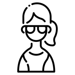 woman e outline icon