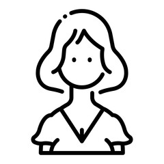 woman d outline icon