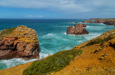 Cliffs in the Algarve West Coast