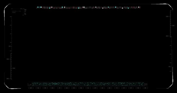 Video overlay HUD head up display graphic interface abstract background, Cyber futuristic technology concept with copy space, 2D Geometry basic shape overlay Technology background 