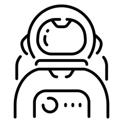 astronaut outline icon