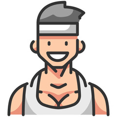 body strong  muscle outline icon