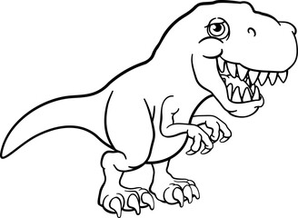 Dinosaur T Rex Animal Cartoon Illustration © Christos Georghiou