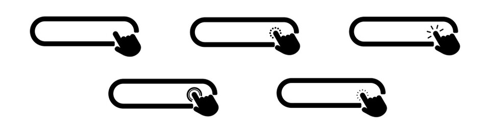 Outline searching vector icon. Cursor button image. Web search concept.