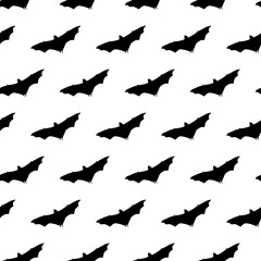 Bats black isolated vector seamless pastern