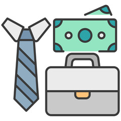 Businessman line color icon