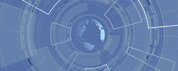 internet digital security technology concept for business background. Lock on circuit board