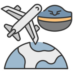 Pilot line color icon