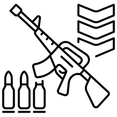 Soldier outline icon