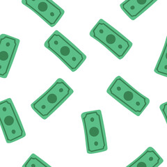 Money stack icon in flat style. Exchange cash vector illustration on white isolated background. bill seamless pattern business concept