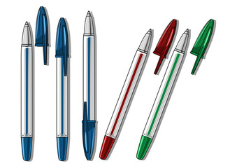 Fototapeta premium Ballpen pen vector illustration