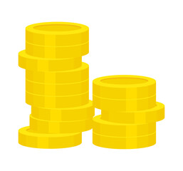 golden coins stacks