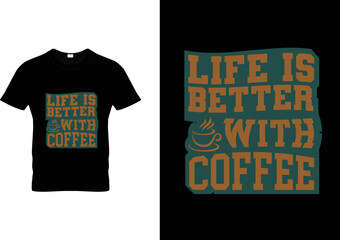 Coffee typography T-shirt Design