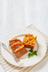 Meatloaf and Stuffing Casserole ground beef dinner