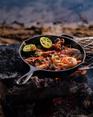 grilled chicken with vegetables