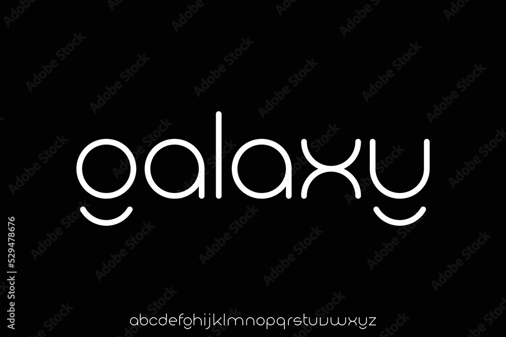 Poster creative modern rounded lowercase display font vector