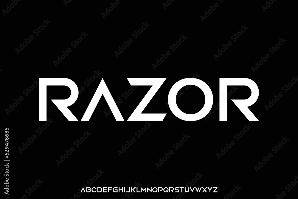 Poster modern sharp sans serif display font vector