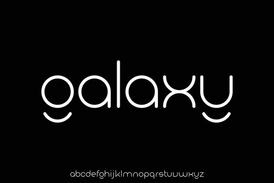 Creative modern rounded lowercase display font vector