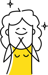 Stick Figure, woman positive, surprise
