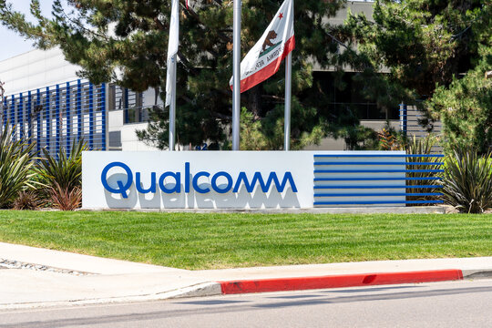  
San Diego, California, USA - July 9, 2022: Qualcomm headquarters in San Diego, California, USA. Qualcomm is an American multinational corporation.

