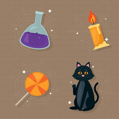 icon set of halloween