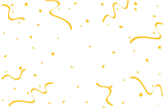 中央から黄色の紙吹雪が舞う背景のイラスト