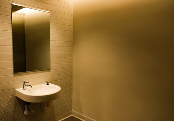 City Restroom Sink and Mirror