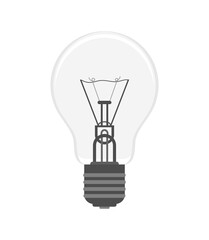 Realistic electric lamp on a white background. Flat vector illustration