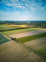 Drohnenaufnahme der Landwirtschaft