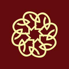 Flower  vector logo template design 