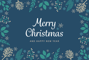 クリスマスのフレーム素材