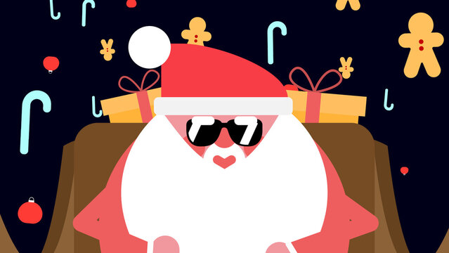 Santa in Space Logo and Text Title