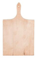 A large wooden cutting board (kitchen utensil), isolated.
