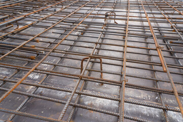 bonded rebar for pouring concrete