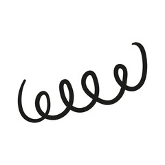 abstract modern scribble line shape doodle