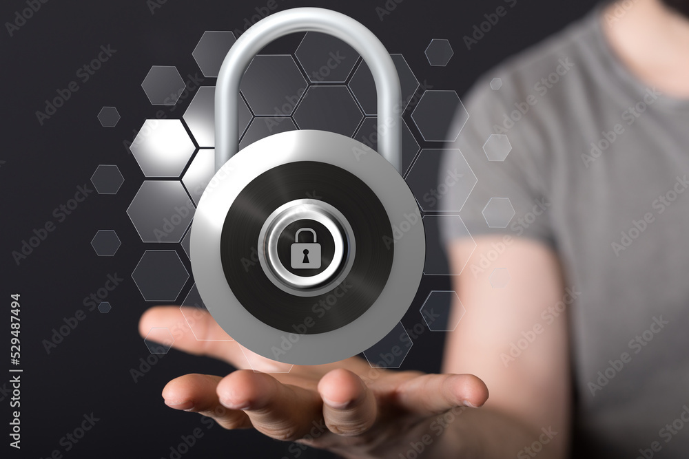 Aufkleber Cybersecurity of digital network systems with computer security enginee