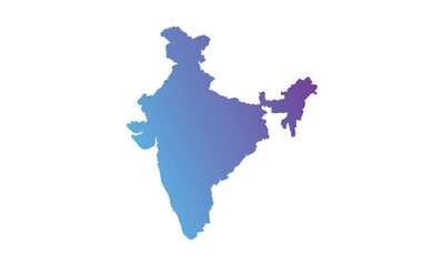 india map background with color gradient