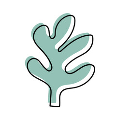 abstract modern organic shape doodle