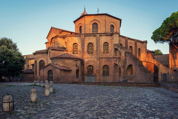 Basilica di San Vitale, one of the most important examples of early Christian Byzantine art in western Europe,built in 547, Ravenna, Emilia-Romagna, Italy
