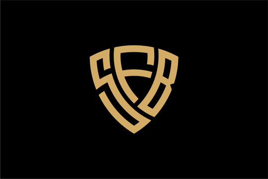 SFB creative letter shield logo design vector icon illustration
