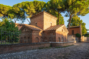 Mausoleum of Galla Placidia at morning, It was added to the World Heritage List, Ravenna ,...