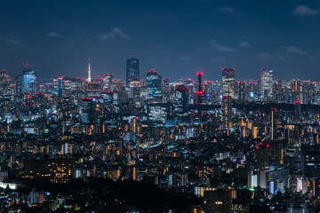 Fototapeta na wymiar 東京都 池袋、サンシャイン60展望台からの六本木方面の夜景