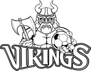 Viking Soccer Football Sports Mascot