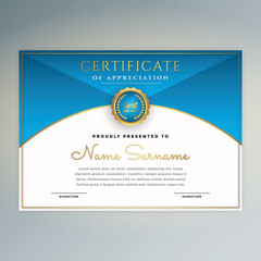 Professional award certificate template eps in green abstract design