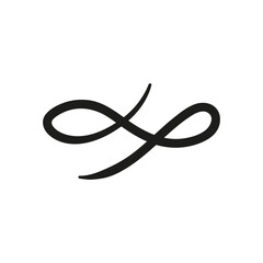 Naklejka premium vintage swirl calligraphy letter