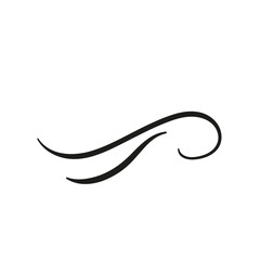 vintage swirl calligraphy letter