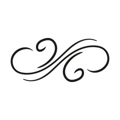 vintage swirl calligraphy letter