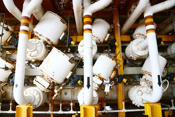 Manifold line of oil and gas production which controlled by program or technician petroleum. The...