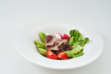 appetizer with beef and vegetables