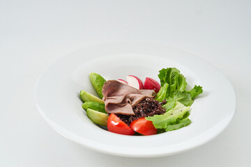appetizer with beef and vegetables